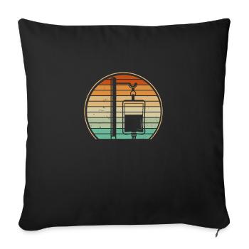 Poche de sang Rétro - Housse de coussin décorative 45 x 45 cm - noir - Devant