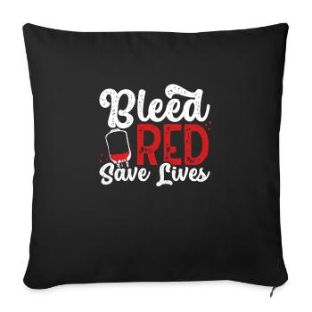 Bleed Red sauve des vies - Housse de coussin décorative 45 x 45 cm - noir - Devant