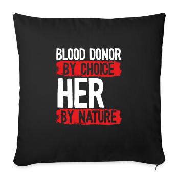 Donneur de sang de votre choix - Housse de coussin décorative 45 x 45 cm - noir - Devant