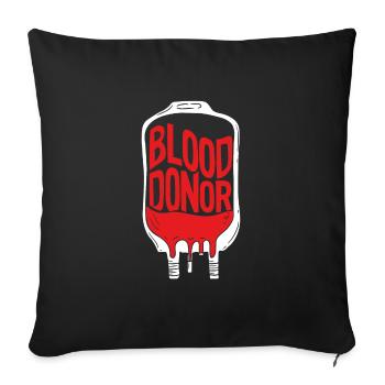Poches de sang d’un donneur de sang - Housse de coussin décorative 45 x 45 cm - noir - Devant