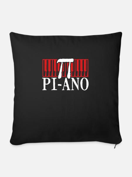 Pi Wie Klavier - Sofakissenbezug 45 x 45 cm - Schwarz