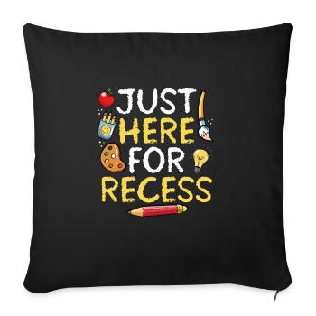 Seulement ici pour la pause - Housse de coussin décorative 45 x 45 cm - noir - Devant