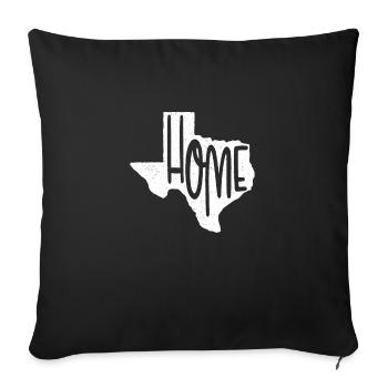 Bœuf du Texas en noir - Housse de coussin décorative 45 x 45 cm - noir - Devant
