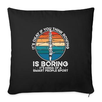 It's okay if you think that - Sofa pillowcase 17,3'' x 17,3'' (45 x 45 cm) - black - Front