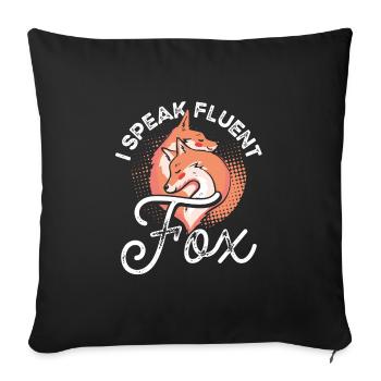 I'm fluent in vixen - Sofa pillowcase 17,3'' x 17,3'' (45 x 45 cm) - black - Front