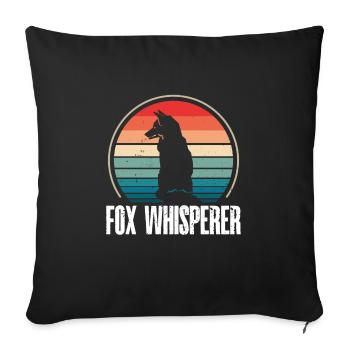 Fox Whisperer - Sofa pillowcase 17,3'' x 17,3'' (45 x 45 cm) - black - Front