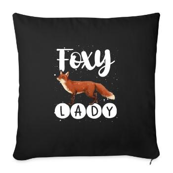 Foxy lady - Sofa pillowcase 17,3'' x 17,3'' (45 x 45 cm) - black - Front