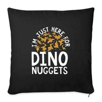 Je ne suis là que pour les pépites de dinosaures - Housse de coussin décorative 45 x 45 cm - noir - Devant