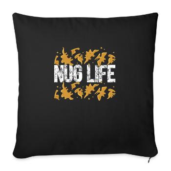 Dino Nug Life - Sofa pillowcase 17,3'' x 17,3'' (45 x 45 cm) - black - Front