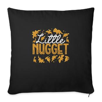 Little Dino Nugget - Sofa pillowcase 17,3'' x 17,3'' (45 x 45 cm) - black - Front