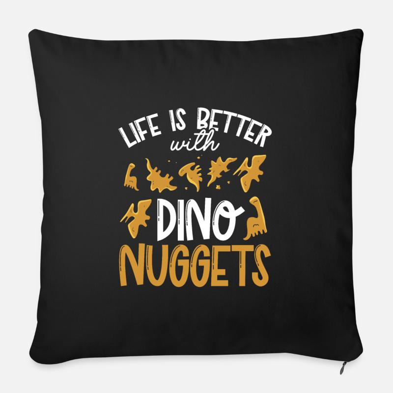 La vie est plus belle avec des pépites - Housse de coussin décorative 45 x 45 cm - noir