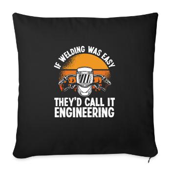 Wenn Schweißen Einfach War Retro sonne - Sofakissenbezug 45 x 45 cm - Schwarz - Vorne