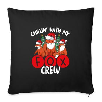 Chillin Mit Meiner Fuchs crew - Sofakissenbezug 45 x 45 cm - Schwarz - Vorne