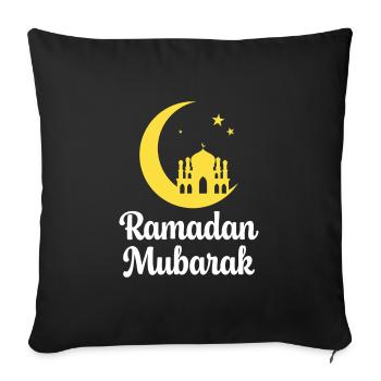Ramadan Murbarak - Sofa pillowcase 17,3'' x 17,3'' (45 x 45 cm) - black - Front