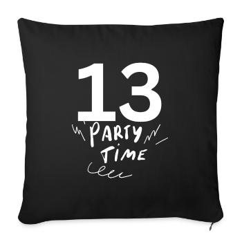 13 - Sofa pillowcase 17,3'' x 17,3'' (45 x 45 cm) - black - Front