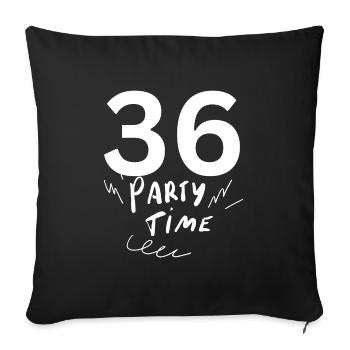 36 - Sofa pillowcase 17,3'' x 17,3'' (45 x 45 cm) - black - Front