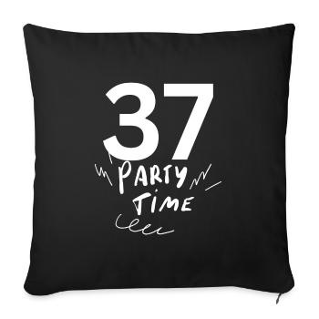 37 - Sofa pillowcase 17,3'' x 17,3'' (45 x 45 cm) - black - Front