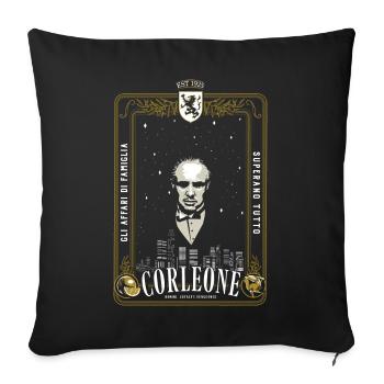 Le Parrain Film De Mafia Merch Don Corleone - Housse de coussin décorative 45 x 45 cm - noir - Devant