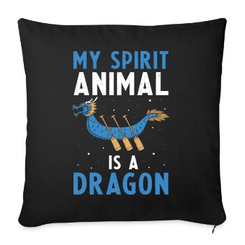 Chinese Boat Race for Dragon Boat Trainers - Sofa pillowcase 17,3'' x 17,3'' (45 x 45 cm) - black - Front