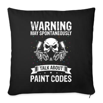 Car Painter for Car Painter for Car Detailer - Sofa pillowcase 17,3'' x 17,3'' (45 x 45 cm) - black - Front