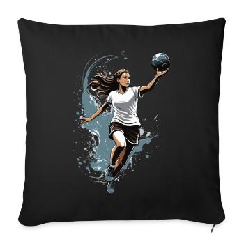 Handball player streetwear Iconic style - Sofa pillowcase 17,3'' x 17,3'' (45 x 45 cm) - black - Front