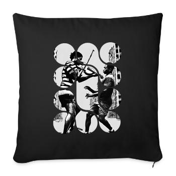 Symphonie Urbaine Dynamique - Housse de coussin décorative 45 x 45 cm - noir - Devant