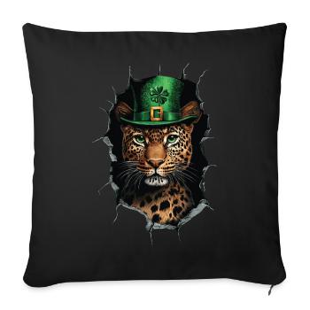 St. Patrick Leopard - Sofakissenbezug 45 x 45 cm - Schwarz - Vorne