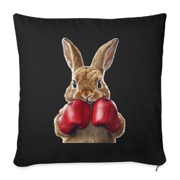 Hase - Sofakissenbezug 45 x 45 cm - Schwarz - Vorne
