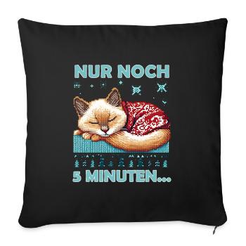 Ugly Christmas Katze Spruch - Sofakissenbezug 45 x 45 cm - Schwarz - Vorne