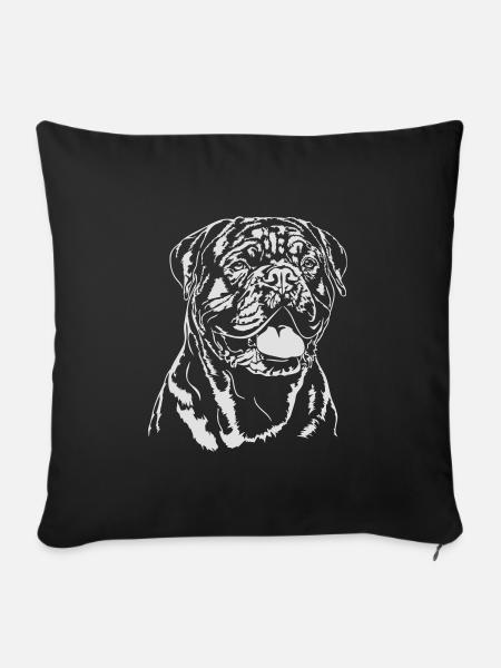 DOGUE DE BORDEAUX - Dogue de Bordeaux Cani Wilsigns - Copricuscino per divano, 45 x 45 cm - nero