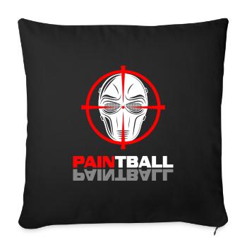 paintball paintballer gotcha - Sofa pillowcase 17,3'' x 17,3'' (45 x 45 cm) - black - Front