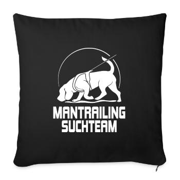 Mantrailing Recherche Team Chien Sport Chiens Wilsigns - Housse de coussin décorative 45 x 45 cm - noir - Devant