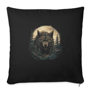 Dog Wolf Werewolf Cerberus Hellhound myth - Sofa pillowcase 17,3'' x 17,3'' (45 x 45 cm) - black - Front