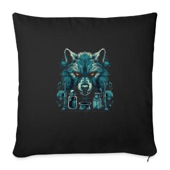 Dog Wolf Werewolf Cerberus Hellhound myth - Sofa pillowcase 17,3'' x 17,3'' (45 x 45 cm) - black - Front