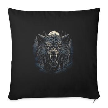 Dog Wolf Werewolf Cerberus Hellhound myth - Sofa pillowcase 17,3'' x 17,3'' (45 x 45 cm) - black - Front