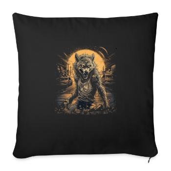 Dog Wolf Werewolf Cerberus Hellhound myth - Sofa pillowcase 17,3'' x 17,3'' (45 x 45 cm) - black - Front