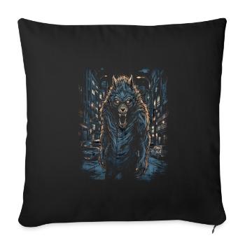 Dog Wolf Werewolf Cerberus Hellhound myth - Sofa pillowcase 17,3'' x 17,3'' (45 x 45 cm) - black - Front