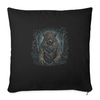 Dog Wolf Werewolf Cerberus Hellhound myth - Sofa pillowcase 17,3'' x 17,3'' (45 x 45 cm) - black - Front