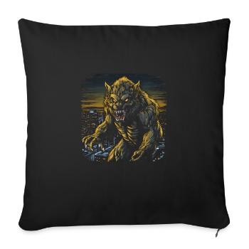 Dog Wolf Werewolf Cerberus Hellhound myth - Sofa pillowcase 17,3'' x 17,3'' (45 x 45 cm) - black - Front
