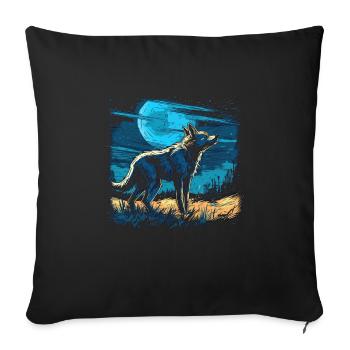 Dog Wolf Werewolf Cerberus Hellhound myth - Sofa pillowcase 17,3'' x 17,3'' (45 x 45 cm) - black - Front
