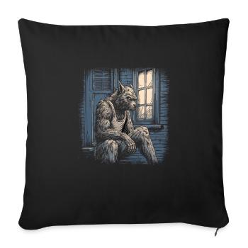 Dog Wolf Werewolf Cerberus Hellhound myth - Sofa pillowcase 17,3'' x 17,3'' (45 x 45 cm) - black - Front