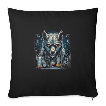 Dog Wolf Werewolf Cerberus Hellhound myth - Sofa pillowcase 17,3'' x 17,3'' (45 x 45 cm) - black - Front