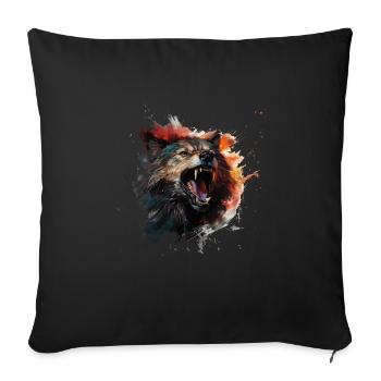 Dog Wolf Werewolf Cerberus Hellhound myth - Sofa pillowcase 17,3'' x 17,3'' (45 x 45 cm) - black - Front