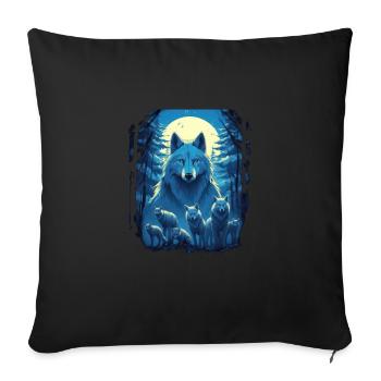 Dog Wolf Werewolf Cerberus Hellhound myth - Sofa pillowcase 17,3'' x 17,3'' (45 x 45 cm) - black - Front