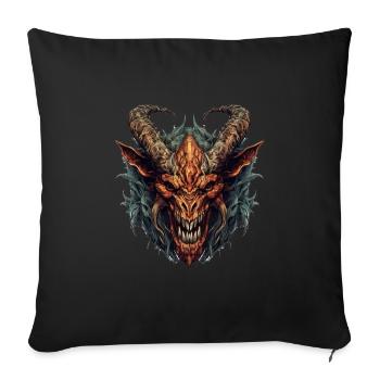 Monster Monster Demon Devil Vampire Guhl Zombie - Housse de coussin décorative 45 x 45 cm - noir - Devant