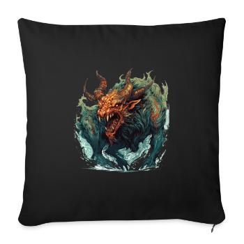 Monster Monster Demon Devil Vampire Guhl Zombie - Housse de coussin décorative 45 x 45 cm - noir - Devant