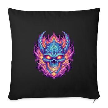 Monster Monster Demon Devil Vampire Guhl Zombie - Housse de coussin décorative 45 x 45 cm - noir - Devant