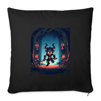Monster Monster Demon Devil Vampire Guhl Zombie - Sofa pillowcase 17,3'' x 17,3'' (45 x 45 cm) - black - Front