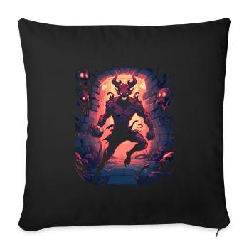 Monster Monster Demon Devil Vampire Guhl Zombie - Housse de coussin décorative 45 x 45 cm - noir - Devant