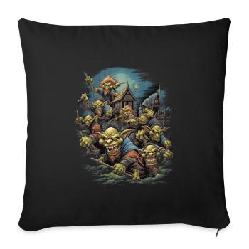 Monster Monster Demon Devil Vampire Guhl Zombie - Sofa pillowcase 17,3'' x 17,3'' (45 x 45 cm) - black - Front